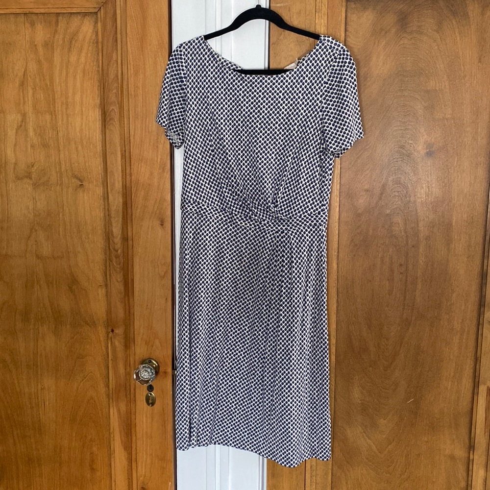 Tory Burch Silk Blue Dotted Dress Size Medium